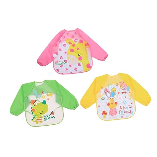 ERINGOGO 3 Piezas Ropa infantil impermeable empezar a andar babero delantales para comiendo delantales delantal para comer