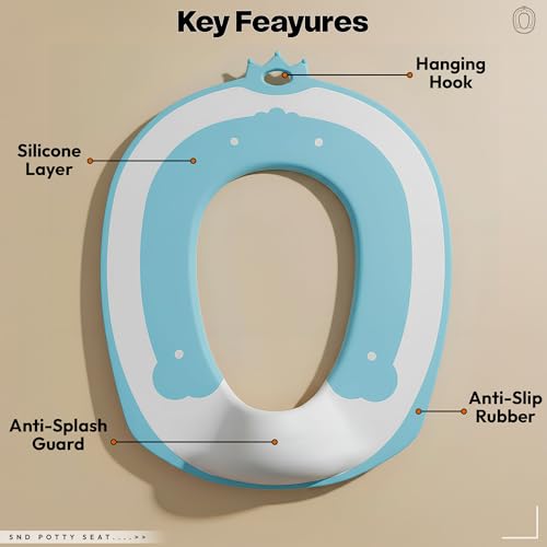 Image of StarAndDaisy Potty Seat /Chair for Kids 1-5 Years / 3-In-1 Baby Toilet Training Seat with Anti-Skip Pads, Removable Potty Pot, Potty Training Seat for Baby & Kids (Star Blue)