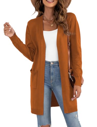 Image of VIISHOW Women's Classic Cardigans Long Sleeve Open Front Casual Knit Cardigan Sweaters Coat Soft Outwear