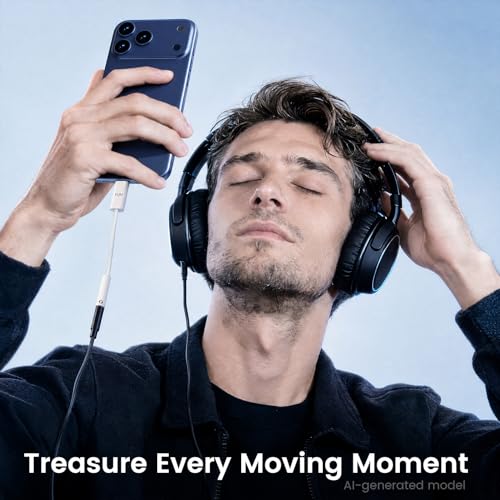 Image of VUM USB-C to 3.5mm Headphone Jack Hi-Res DAC & AMP Dual Chip Audio Adapter | CX31993 & MAX97220 Chipset USBC DAC, Headphone Amplifier, 4N OFC Silver-Plated Cable, TRRS HD Mic Input Supported