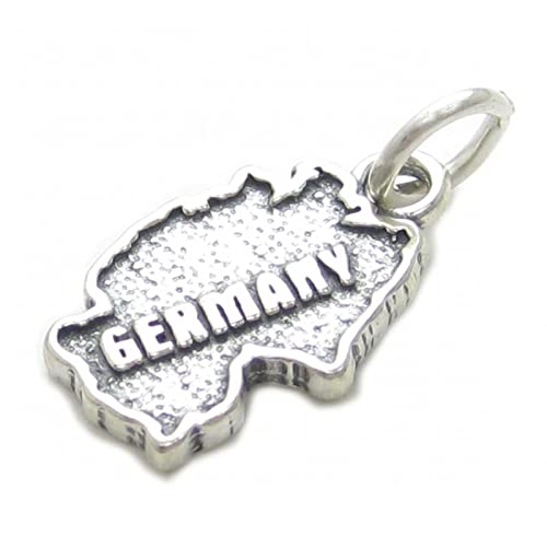 Absolutely Charming Germany Country Map 925 Solid Sterling Silver Charm