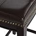 Linon Home Décor Kingston Backless Linon Claridge Stool, Counter Height, Brown Patch Counter, 12.75