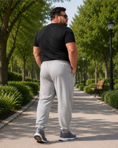 Image of KART BLACK Plus Size Track Pants for Men | Plain Track Pant | Casual Fit Comfortable Track Pant (Pack of 1)
