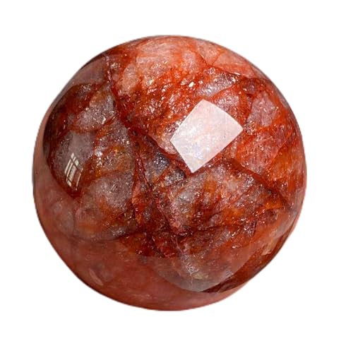 Sphère en cristal Red Gum Flower de 5 cm pour la décoration et le Fengshui