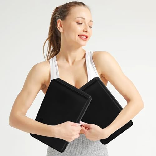 Brique Yoga, Lot de 2 Blocs, Kit en Mousse EVA à Haute Densité pour Pilates, Méditation, Fitness et Stretching – Image 5