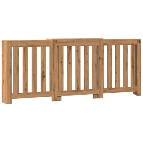vidaXL Cubierta radiador Madera Color Roble Artesano 205x21,5x83,5 cm