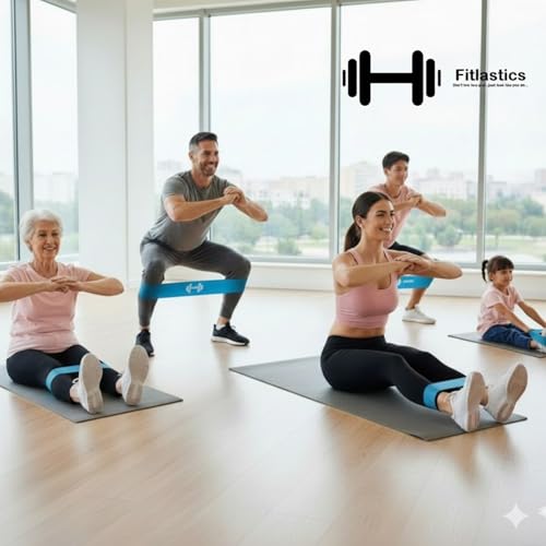 Image of Resistance Loop Bands Set of 4 (Light, Medium, Heavy, X-Heavy) - Premium Latex Exercise Bands for Yoga, Workout, Strength Training, Home Gym Fitness Bands for Men & Women