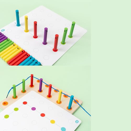 Éveil sensoriel sans écrans avec la planche de laçage bois fine motor - 6
