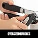 GORILLA GRIP Heavy Duty Stainless Steel Smooth Edge Manual Can Opener and Bottle Openers, Soft Comfortable Handle, Oversized Handheld Turn Knob, US Designed Multifunctional Kitchen Tool, Black