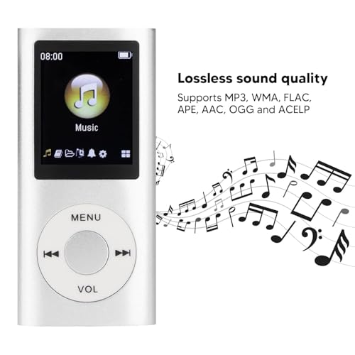 Image of Drumstone (𝐒𝐩𝐞𝐜𝐢𝐚𝐥 𝟏𝟓 𝐘𝐞𝐚𝐫𝐬 𝐖𝐚𝐫𝐫𝐚𝐧𝐭𝐲) MP3 Player with Earphones, Portable Slim Digital Music Player, 1.8 Inch LCD Screen, HiFi Lossless Sound, TF Card Slot up to 64GB, Workout