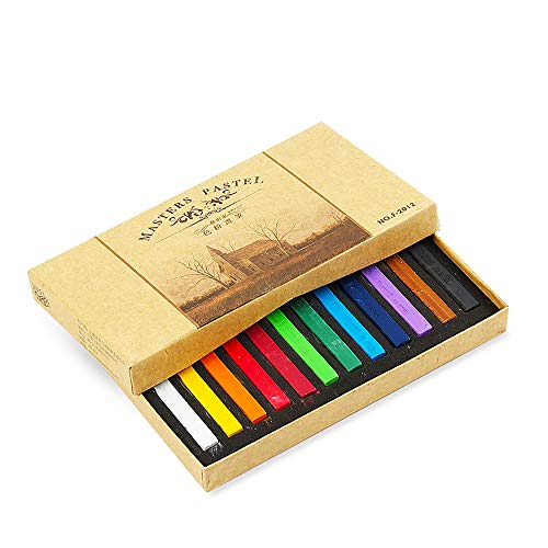 Artist Firm Pastel Color Sticks Temporary Hair Chalk Non-Toxic Rainbow Colored Dye Pastel Kit Essential (12 Colour)