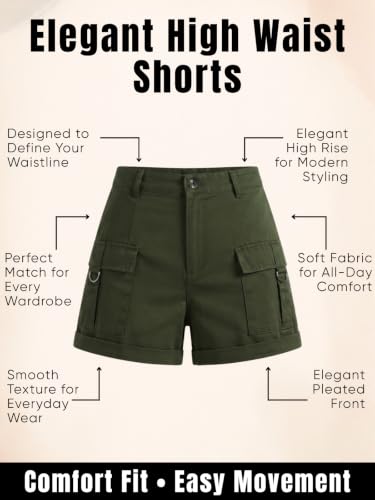 Image of GRECIILOOKS Women's Casual Knee Length Shorts,Casual Relaxed Fit Summer Shorts for Women & Girls | Comfortable Everyday Wear | Available in Plus Sizes