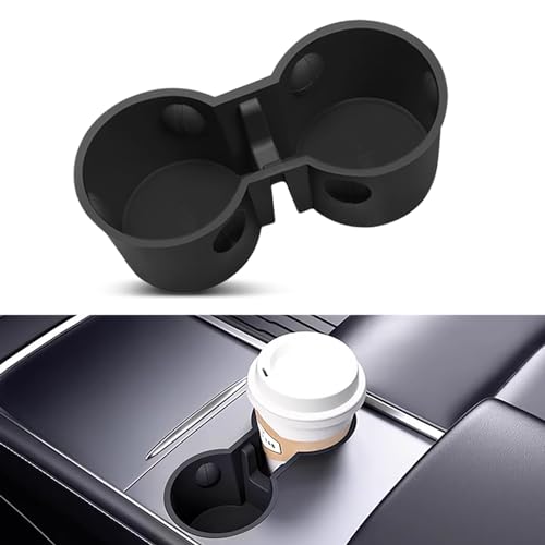 Portavasos Insertable para Consola de Auto Model Y/3 Negro miniatura 1