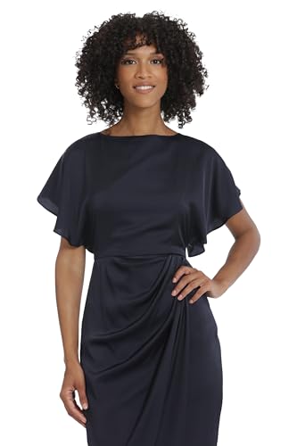 Maggy London Women's Boat Neck Flutter Sleeve Dress Occasion Event Guest of3