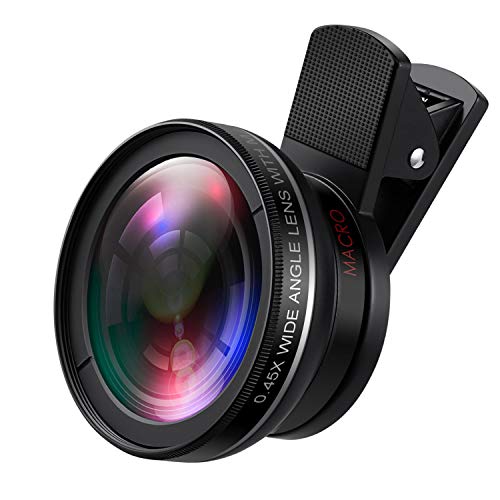 (Special 5 Years Warranty Deal) Drumstone 0.45x Wide Angle Professional Camera Lens for Mobile Phone for Best Shots of Photography Compatiable for All Smartphones with 1 Year Warranty