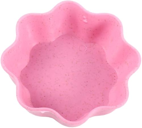 Mini platos de plástico en forma de corazón cuencos de salsa de soja platos de aperitivos para el hogar cocina restaurante flor rosa