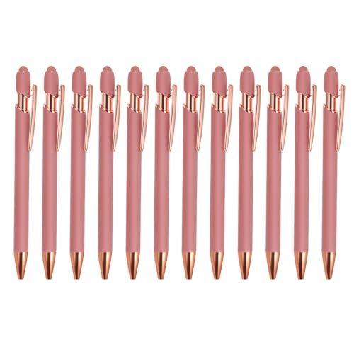 Bolígrafo con punta de lápiz capacitivo PATIKIL de metal 2 en 1 oro rosa para pantalla táctil