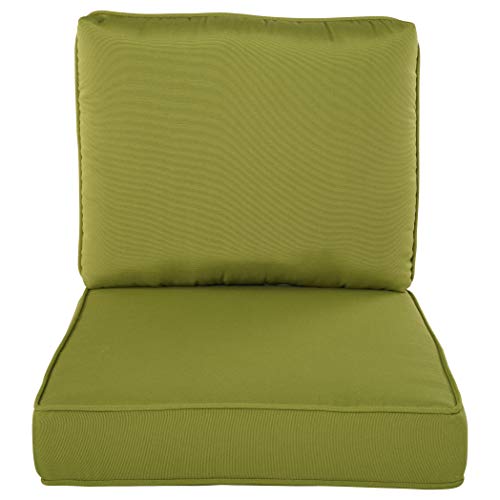 Quality Outdoor Living 24 X 24 Chair Cushion, 2 Piece Set, Green #TOP1