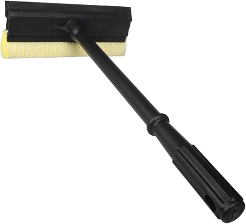 Escobilla de goma para parabrisas de automóvil con asa, esponja de lavado de 8 pulgadas, escobilla de goma 2 en 1, escobilla de limpieza de ventanas