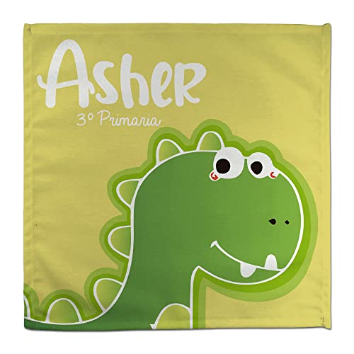 Servilleta Dinosaurio. Servilletas de Tela Personalizadas. Servilleta de Tela con Nombre. Regalo Original Personalizado. Varios diseños y tamaños. Dino Amigo