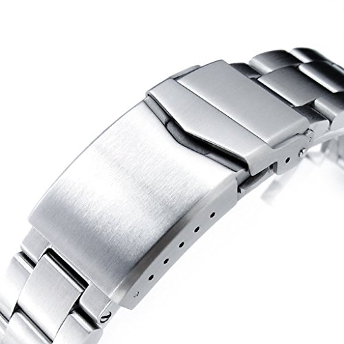 20mm Super-O Boyer 316L Stainless Steel Watch Bracelet Straight End Tapered Version, Brushed - Image 4