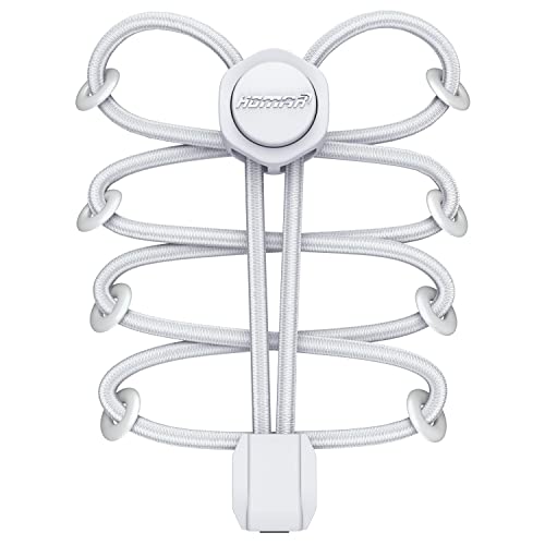 HOMAR Lacet Élastique pour Adultes et Enfants Lacets Chaussures Autobloquants Lacets Élastique 180cm pour Baskets Triathlon Sport