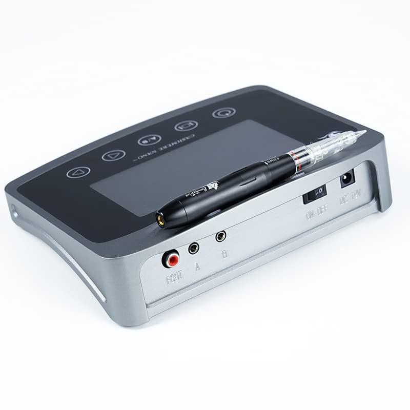 BeautyPros X1 Tattoo Kit, Microblading Tattoo Machine With Rechargeable Battery, Premium Permanent Makeup Machine With Microblading Needles for Eyes, Lips & Brow Mapping, Tattoo Rotary Machine - Black