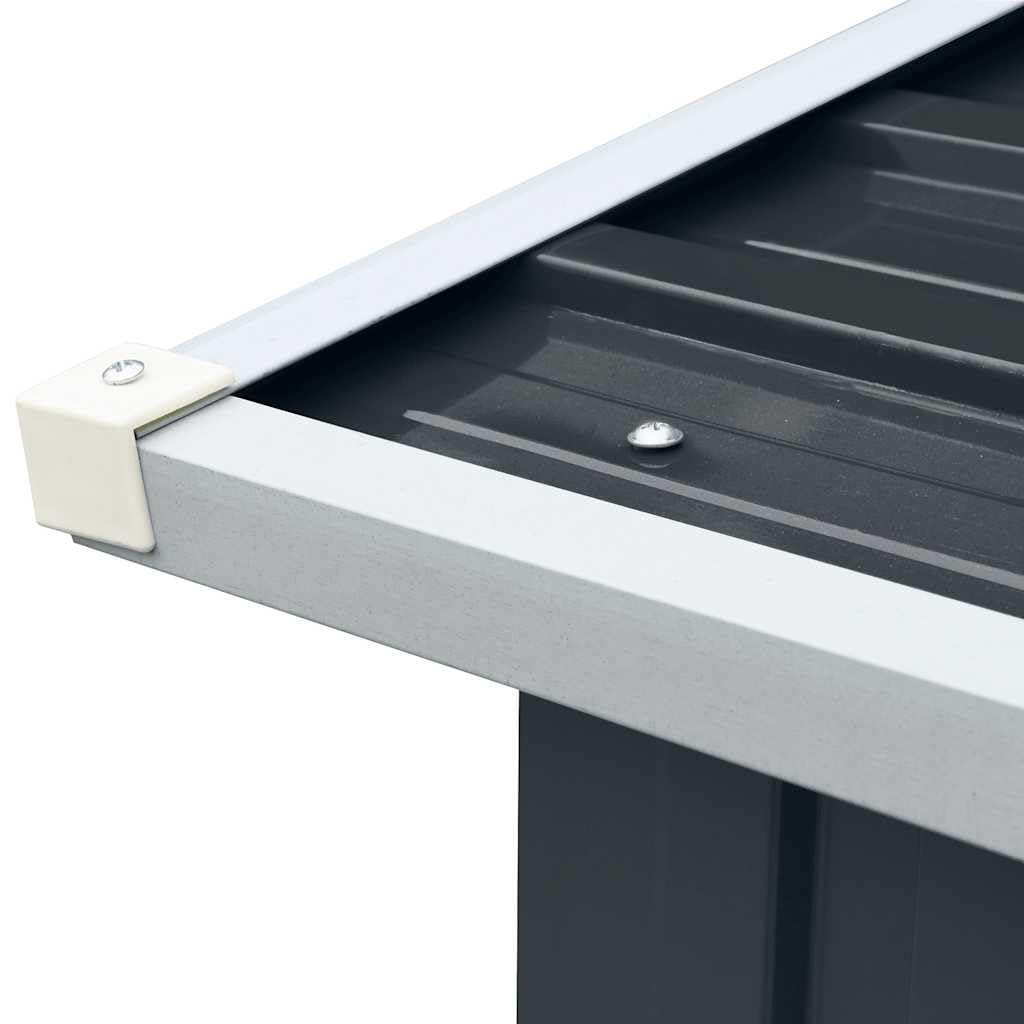 vidaXL Caseta de Jardín para Leña Acero Galvanizado Soporte Almacenaje Terraza Patio Estructuras Organizadores Duradera Resistente Gris 172x91x154cm