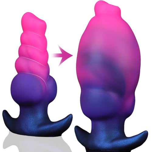 Inflatable Butt Plug Knot Large ButtPlug Large Anal Plug Wearable Inflatable Dildo Silicone Prostate Toy with Safe T-Base Anal Trainer Stretcher Adult Sex Toy for Men Women Couple Gay