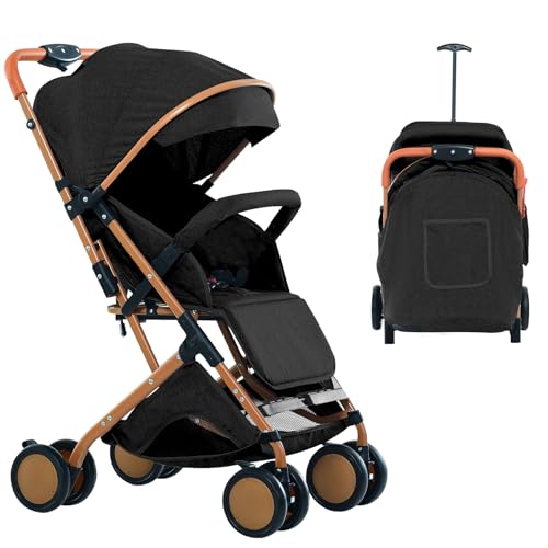 Oxford Baby Kinderwagen,Reisebuggy,Kinderwagen,0–4 Jahre,bis 22 kg,kompakt zusammenklappbar, Geräumiger Sitz,3 Liegepositionen,10 kg großen Aufbewahrungskorb,schnell zusammenklappbar (B-Schwarz)