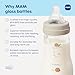 MAM 6oz Premium Glass Wide Neck Baby Bottle with Slow Flow Breastfeeding-Like Silicone Nipple, Easy to Clean,BPA Free, 0+ Months, Easy Switch Between Breast and Bottle, Made in Europe, 3 Pack Unisex