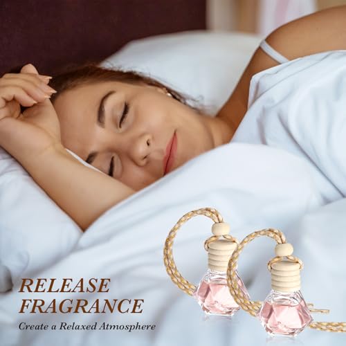 Image of Boao 50 Sets Car Air Freshener Diffuser Bottles Hanging DIY, Diamond