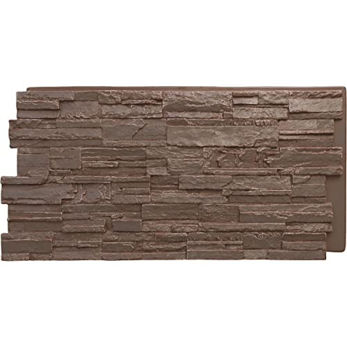 Panneau de parement en pierre synthétique bronze de 2,4m²