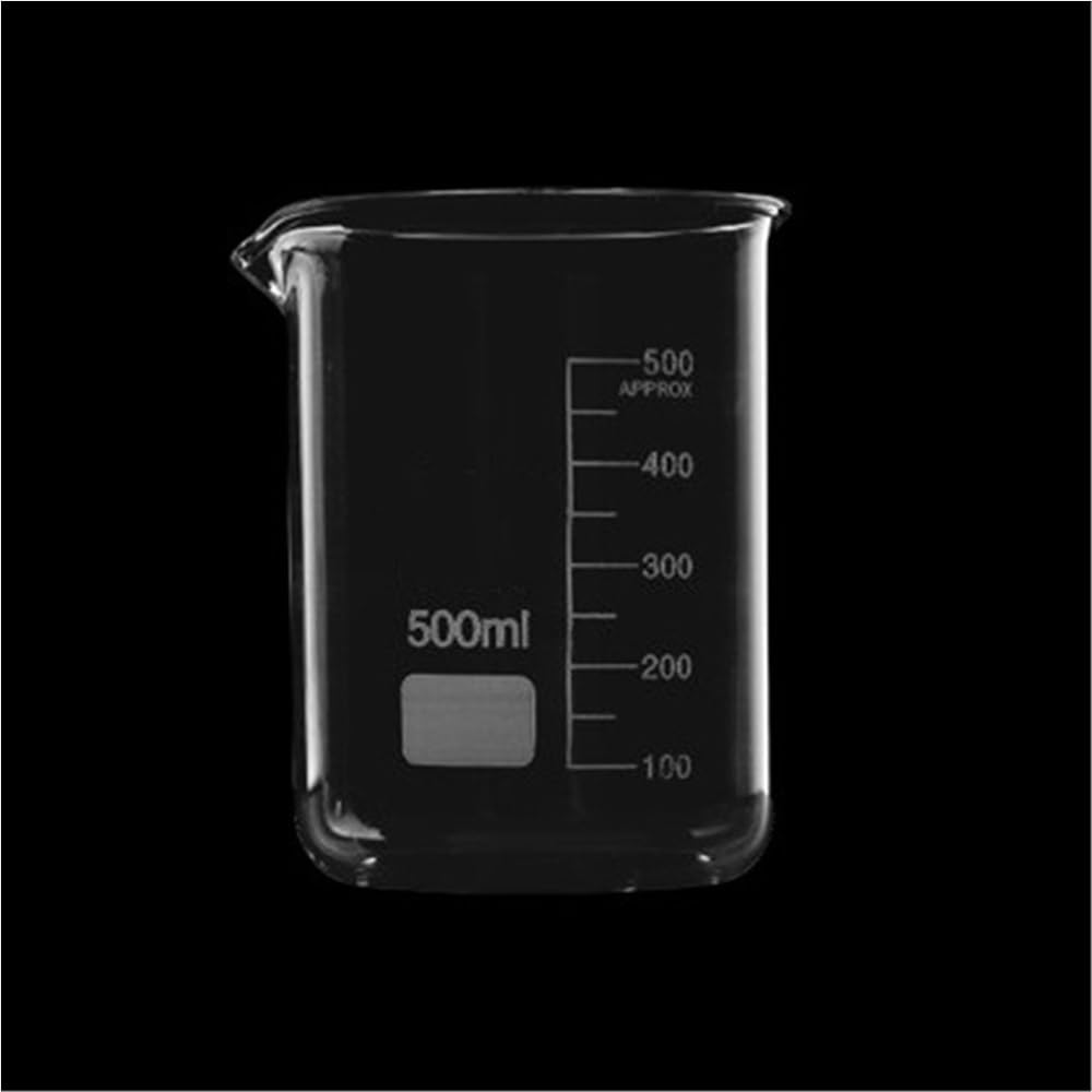 Set Becher Vetro Borosilicato Laboratorio, Contenitori Vetreria Scientifica | Attrezzatura per esperimenti di laboratorio 5/10/25/50/100/200/300/500/800/1000ml(3)