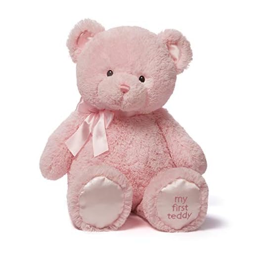 Gund My First Teddy - Oso de Peluche, 25 cm, Rosa (Spin Master 6052826)