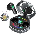 ANCwear Gaming Wireless Earbuds with LED Lights – TWS Bluetooth Headphones for Teens, Customisable Case with Stickers – Touch Control, USB-C Charging, 20H Playtime, for Gamers & Tech Lovers