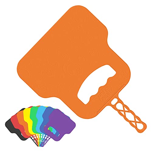 4BIG.Fun Abanico para barbacoa de carbón naranja