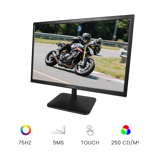 Image of SKitphrati 21.5 inch Monitor 1080P IPS 10-Point Touch with HDMI VGA Type-B | Touchscreen Monitor with 10-Points 75Hz VESA 100mm Support 178 Wide Viewing Angle