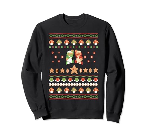 Super Mario 8-Bit Christmas Sweater Style Sweatshirt