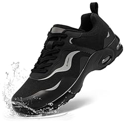 Fabricas De Colchónes LARNMERN Zapatos de Seguridad para Hombre Ligeros Zapatillas de Trabajo Respirable Zapatos de Seguridad Amortiguación Zapatillas de Deporte Comodas Impermeable (Negro,43EU)