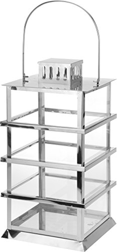 Garden at Home Farol portavelas INOX. 43x21cm