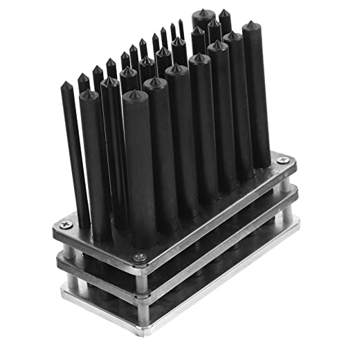 Lurrose 28pc Set Pin Punches Single Hole Puncher for Drilling Tools Maintenance Punchers Assembly Kit with Hand Tool Accessories