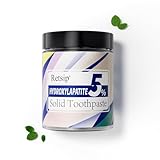 Retsip Zahnpasta-Tabletten, Nano-Hydroxylapa, fluoridfrei, plastikfrei, ideal für Reisen, Remineralisierung, Minze, 186 Stück