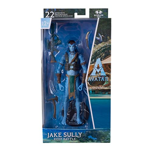 BANDAI - Disney Avatar - Figurine McFarlane 17cm - Jake Sully - Figurine Officielle Issue du Film Avatar 2 réalisé par James Cameron - TM16307