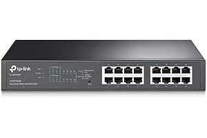 TP-Link TL-SG1016PE: 16-Port Gigabit Managed PoE Switch with 8 PoE+ Ports and 150W Power Budget