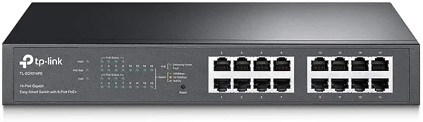 TP-Link TL-SG1016PE | 16 Port Gigabit PoE Switch | Easy Smart Managed | 8 PoE+ Ports @150W | Plug & Play | Sturdy Metal w/ Shielded Ports | QoS, Vlan, IGMP & LAG, Free Expert Help