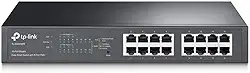 TP-Link 16-Port Gigabit PoE+ Easy Smart Managed Switch with 110W 8-PoE Ports | Unmanaged Plus | Plug and Play | Desktop/Rackmount | Metal | Lifetime (TL-SG1016PE)