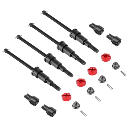 GLOBACT #45 Steel CVD Driveshaft Front Rear Drive Shafts Set for Arrma 1/18 Granite Grom 1/14 Typhon...