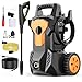 Powerful Electric Pressure Washers 1600W 140Bar 420L/h Protable Power Washer with Adjustable Nozzle, Outlet Hose and Inlet Hose Jet Washer with Foam Cannon for Patio Car Garden Driveway Fences