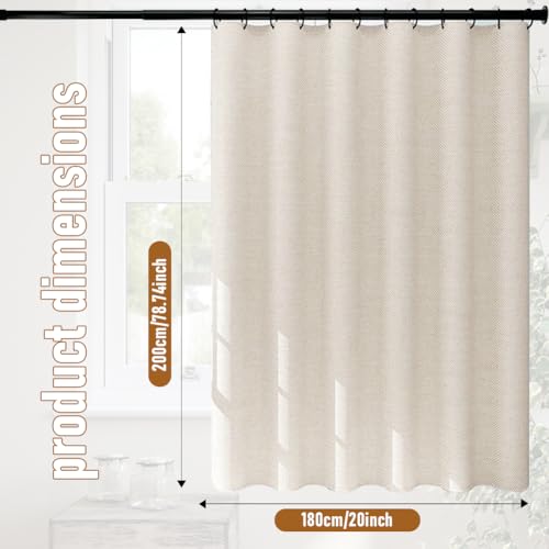 Rideau de douche texturé de qualité supérieure en tissu imperméable RANJIMA - 8